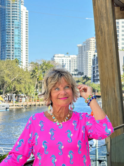 LULU B SEAHORSE BAY ASYMMETRIC TOP