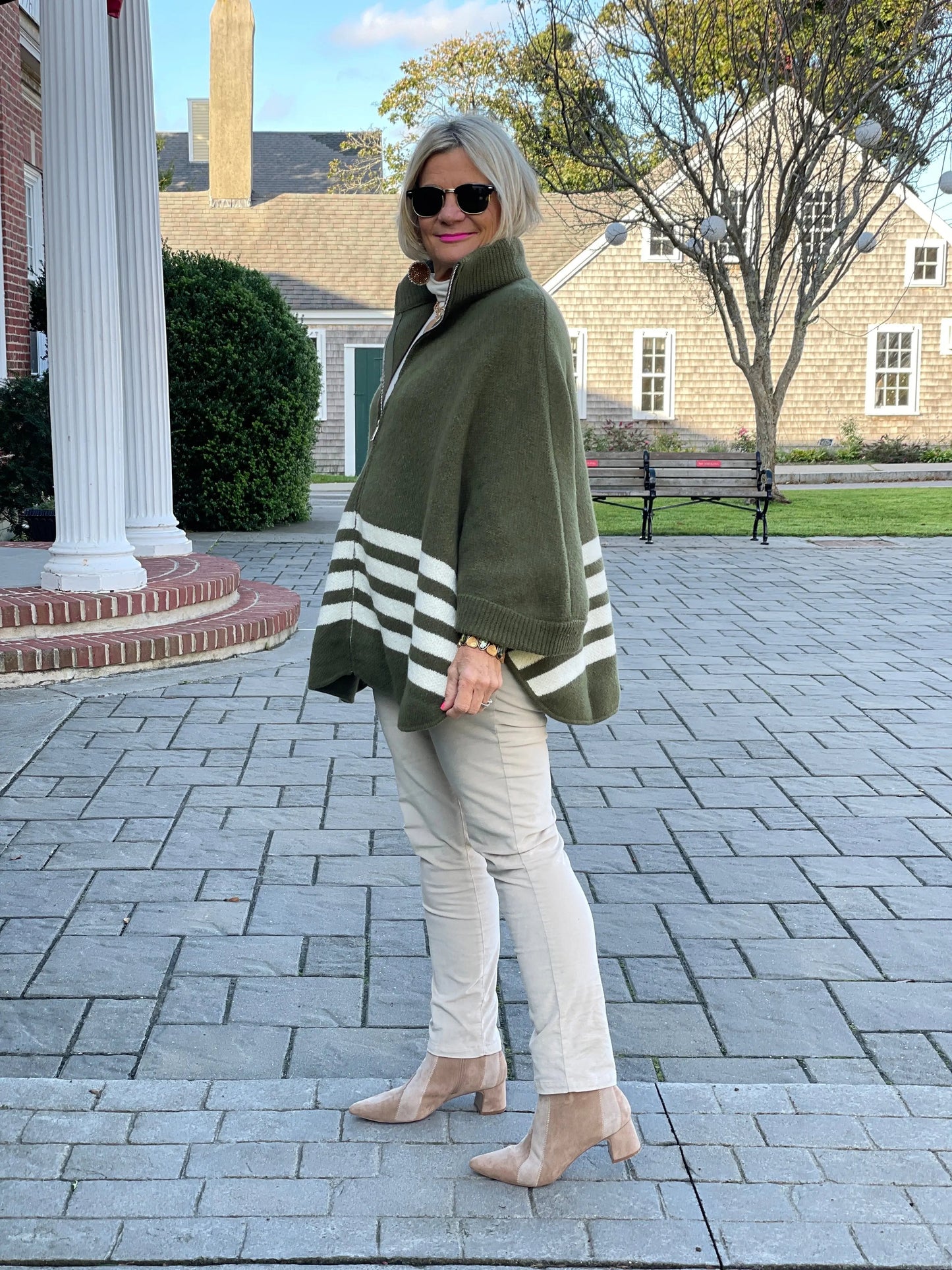 BAR HARBOR OLIVE ZIPPER