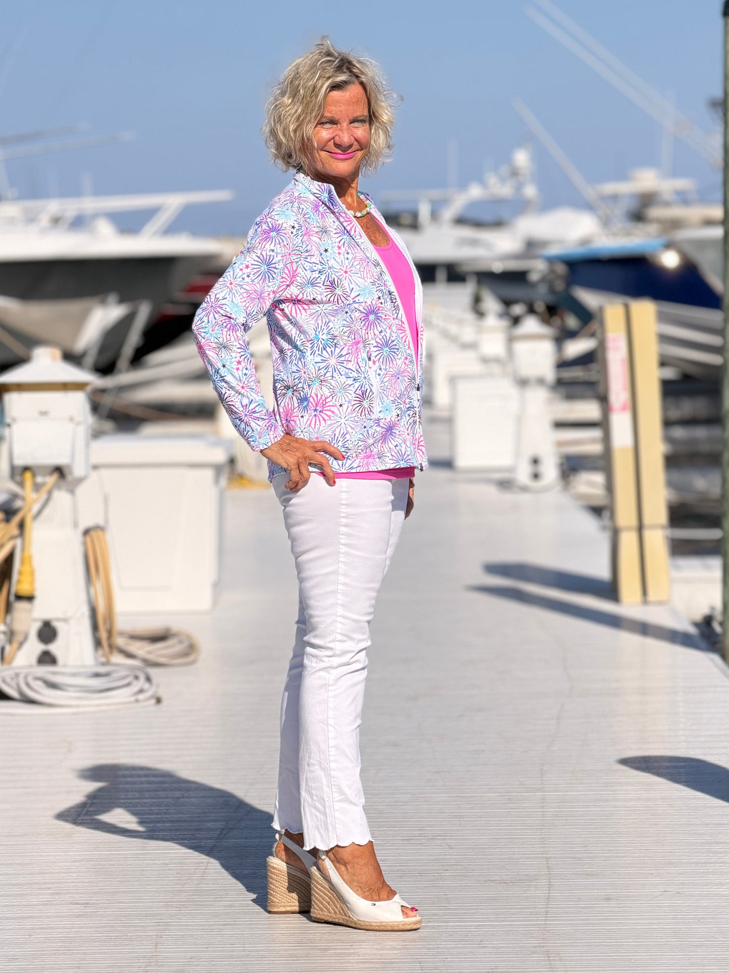 LULLU B FIREWORKS FULL ZIPPER JACKET