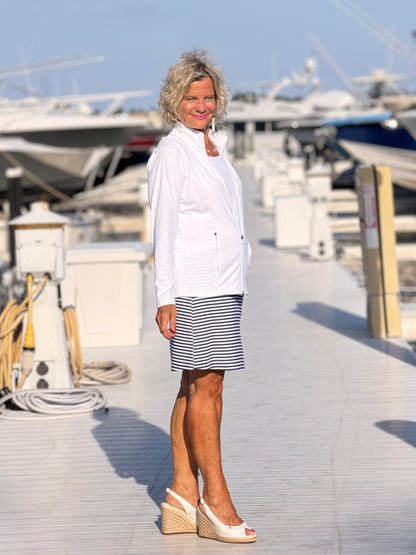 DOCKSIDE NAVY STRIPED SKORT
