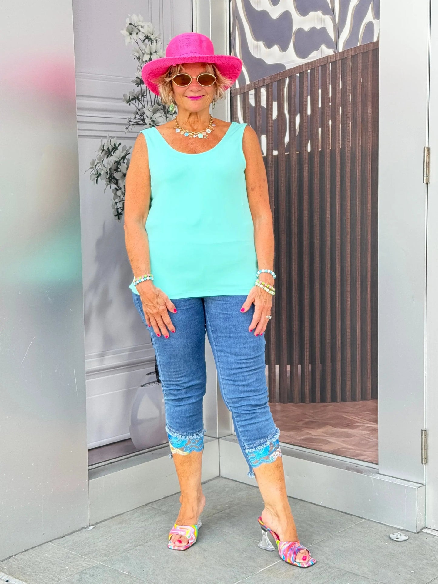 LULU-B CLEAR SEAFOAM SPANK TANK