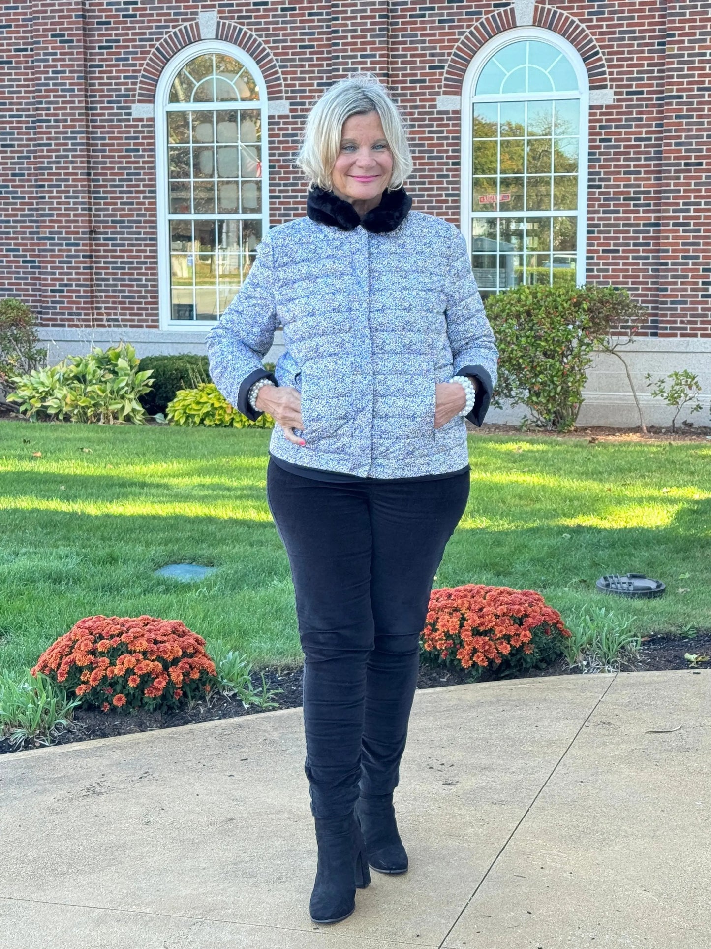LULU-B SAFARI BLACK AND BEIGE FAUX FUR JACKET