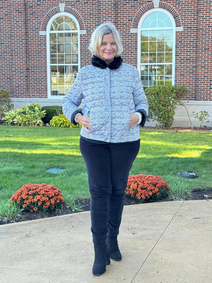 LULU-B SAFARI BLACK AND BEIGE FAUX FUR JACKET