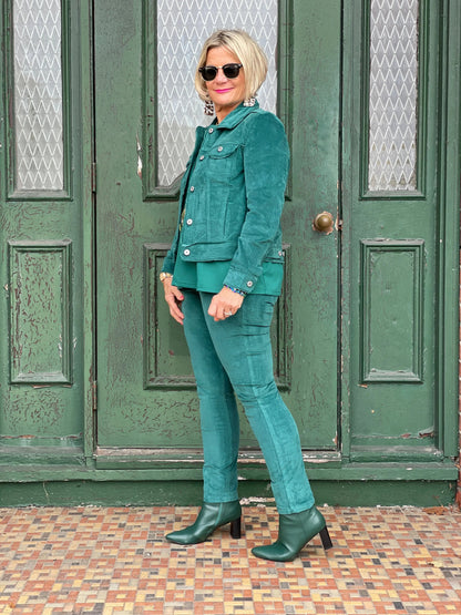 LULU-B EMERALD  VELOUR PANTS