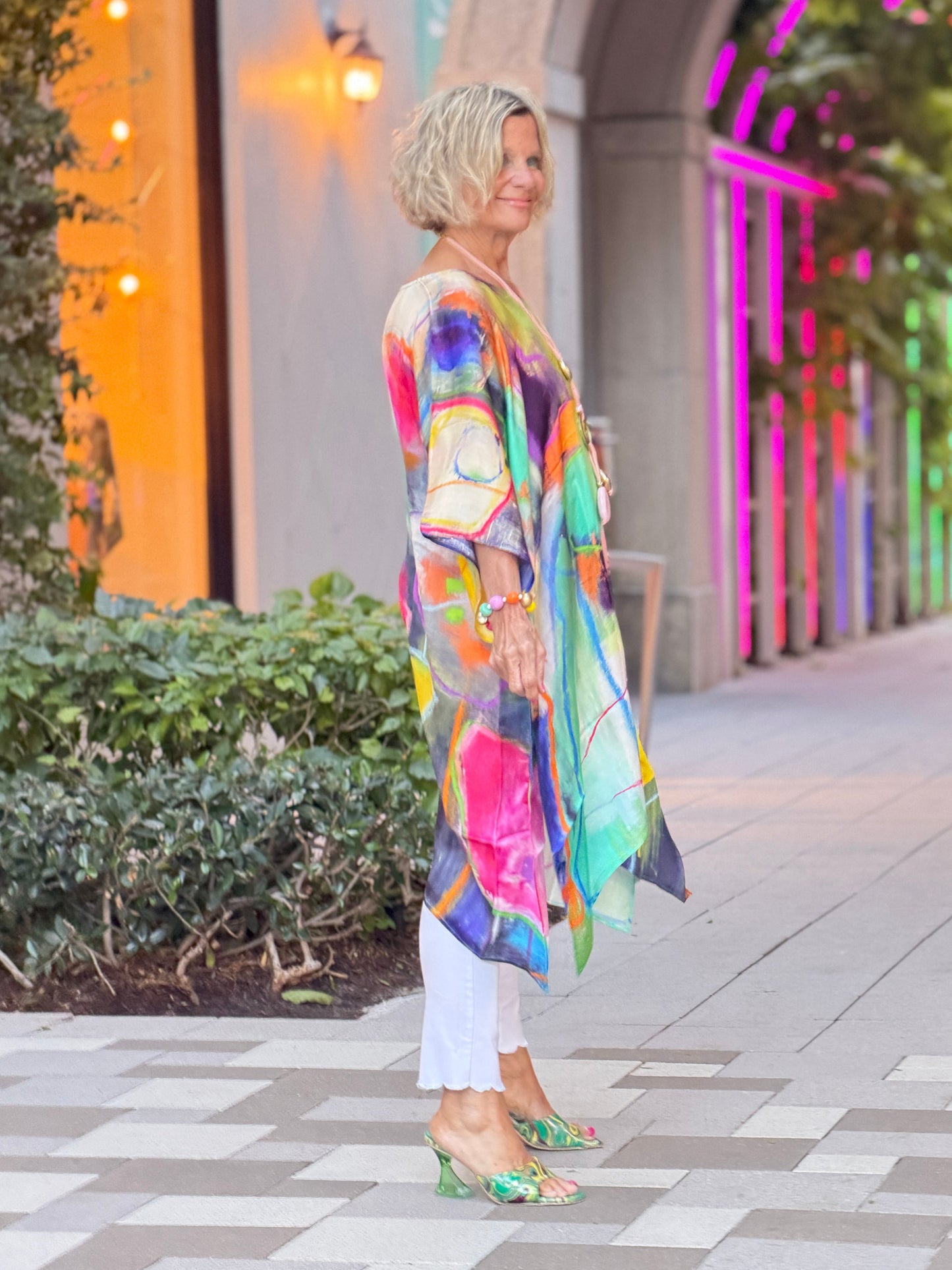 Artisan Bright Abstract Modal Kaftan
