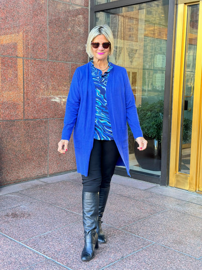 LULU-B SAPPHIRE CASHMERE CARDIGAN