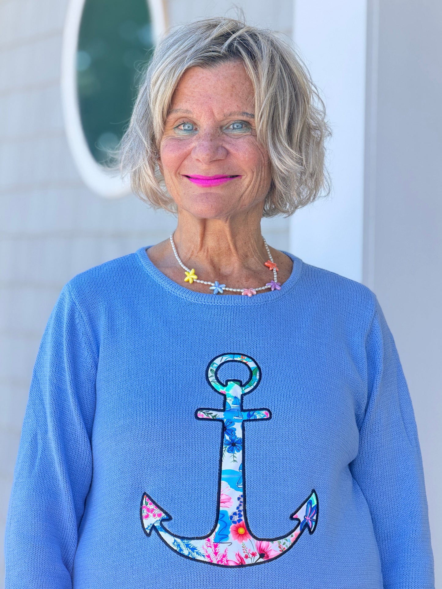 BEACH CLUB PERRI CAPE COD ANCHOR SWEATER
