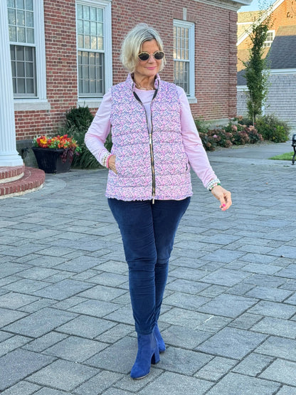 LULU-B AUBRY PINK SHORT PUFFER VEST