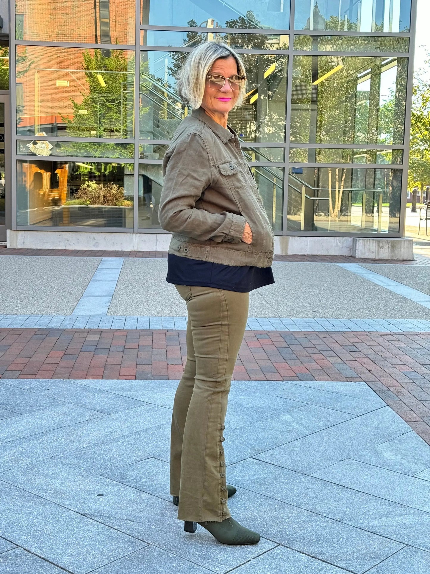 LULU-B NEW OLIVE LINEN JACKET