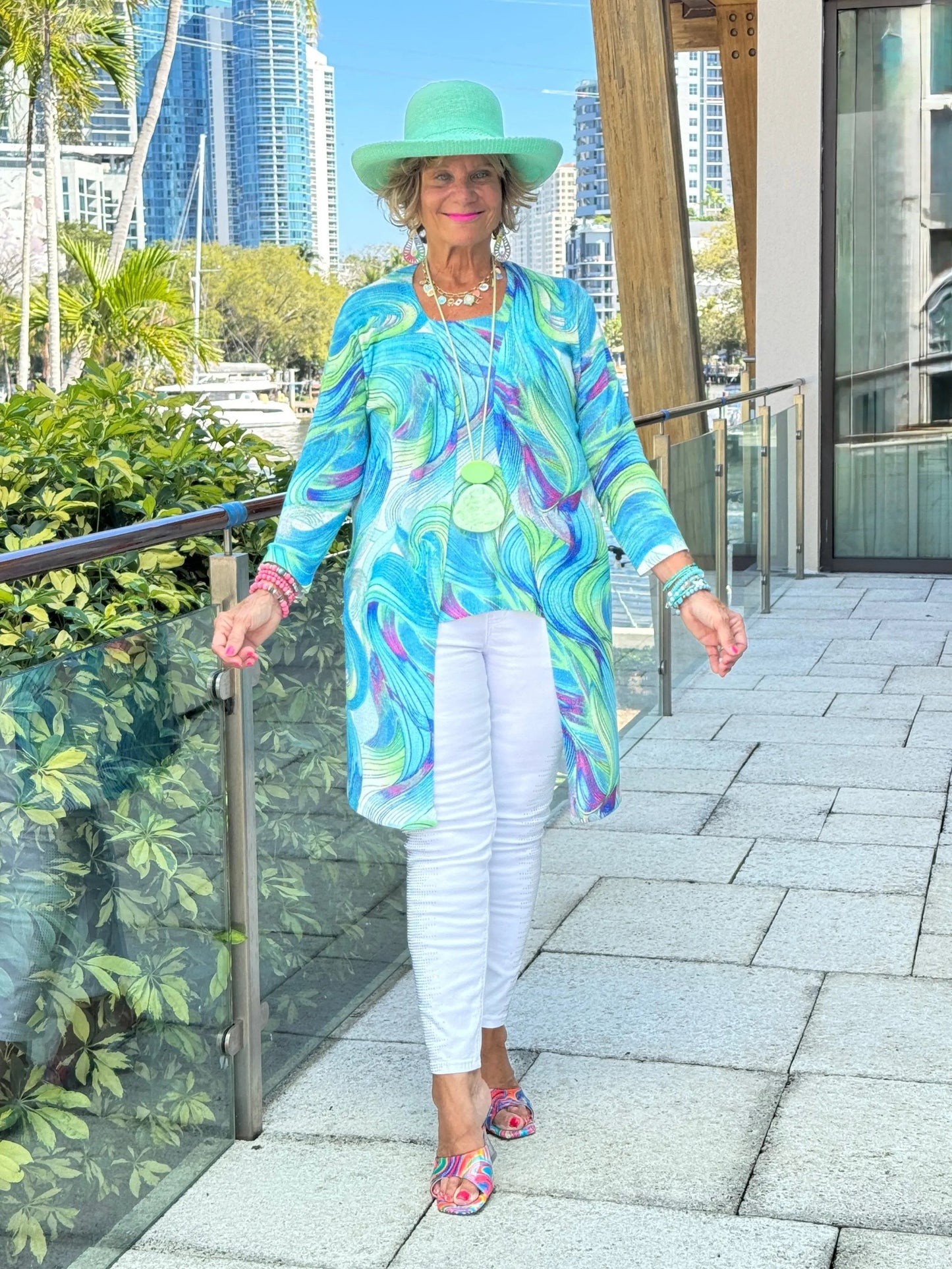 COLOR SPLASH CARDIGAN - BOUNTIFUL