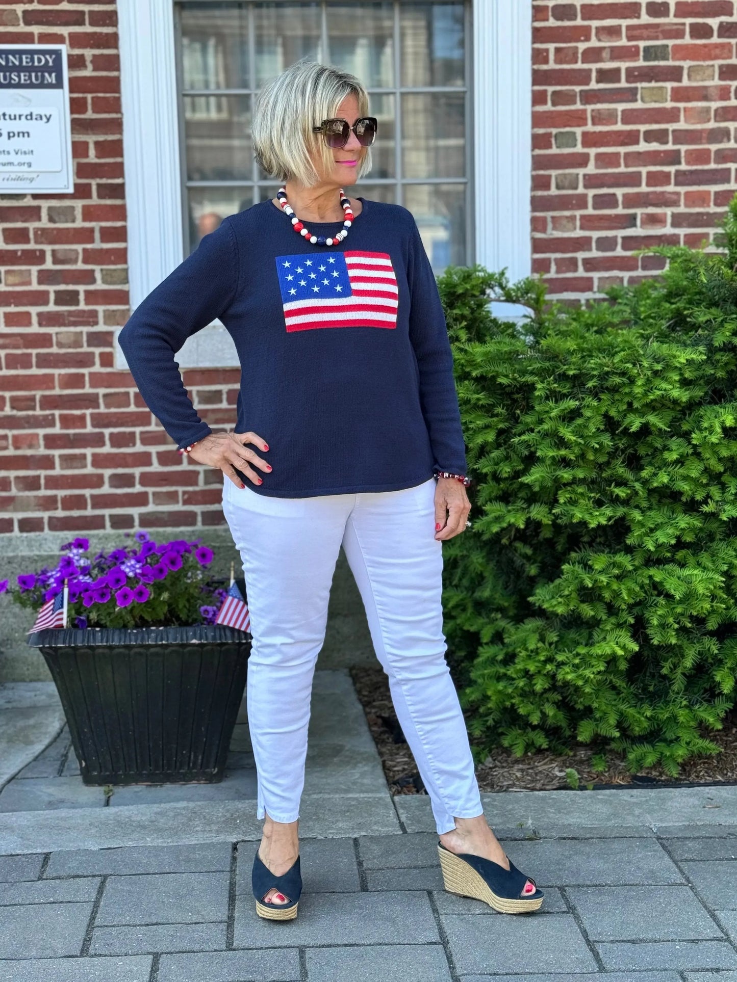 LULU-B NAVY FLAG SWEATER