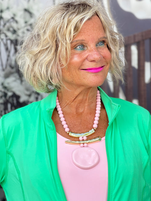 BLUSH STATMENT NECKLACE