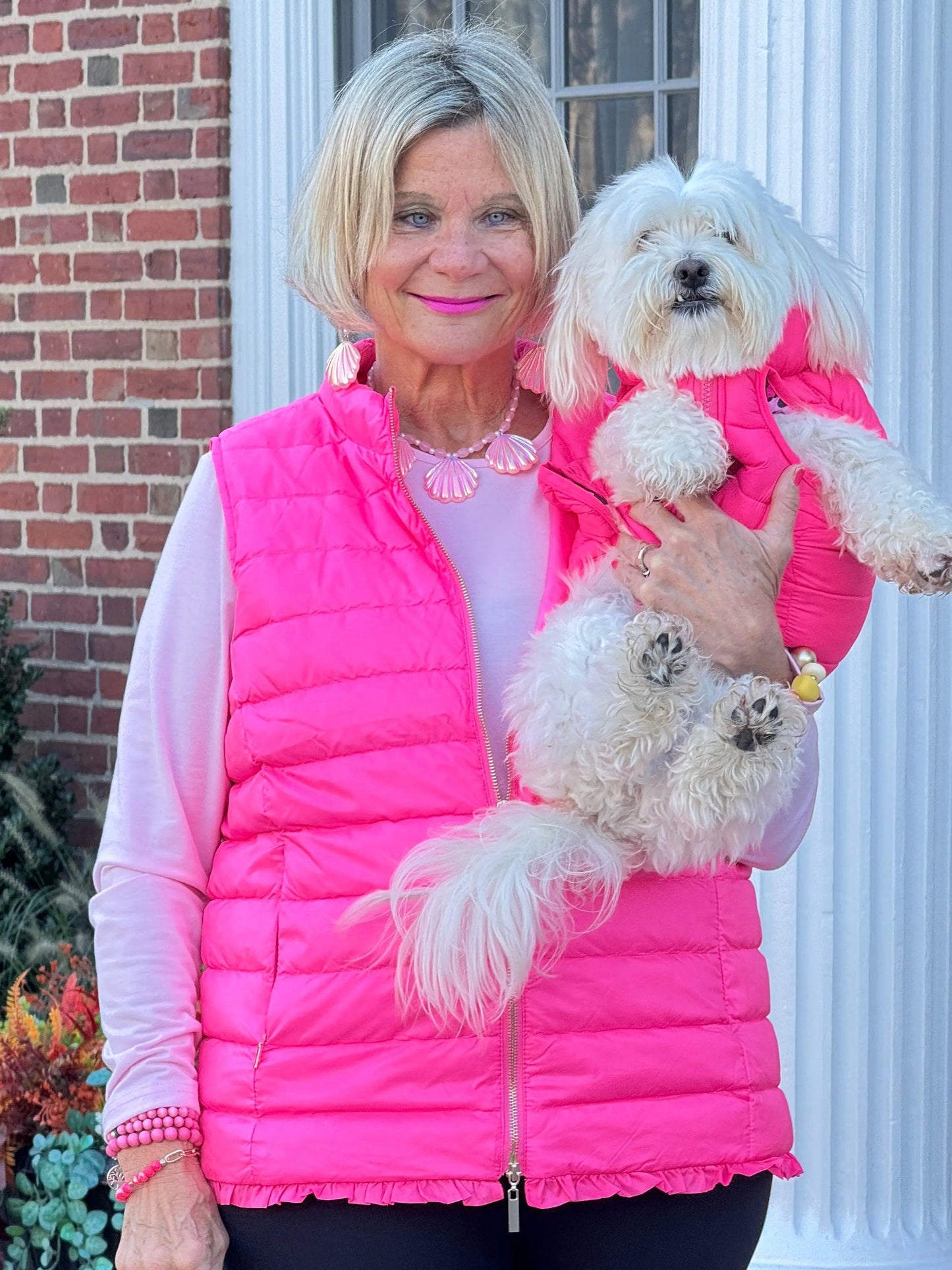 LULU-B PINK SHORT PUFFER VEST