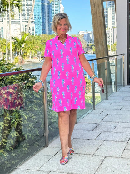 LULU B SEAHORSE BAY SHORT SLEEVE DRESS