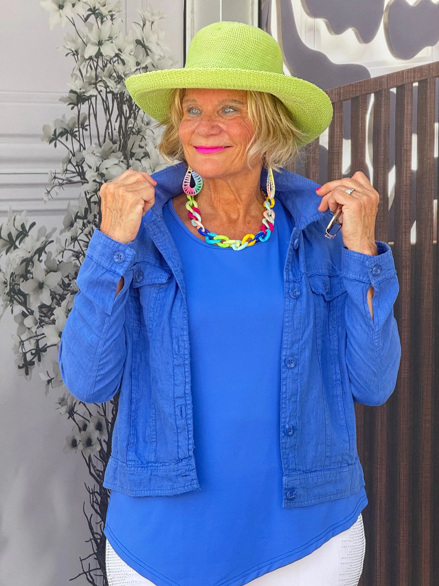 LULU B BLU LINEN JACKET