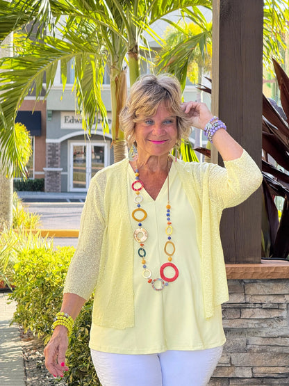 LULU-B CLEAR SUNSHINE RUFFLE WRAP
