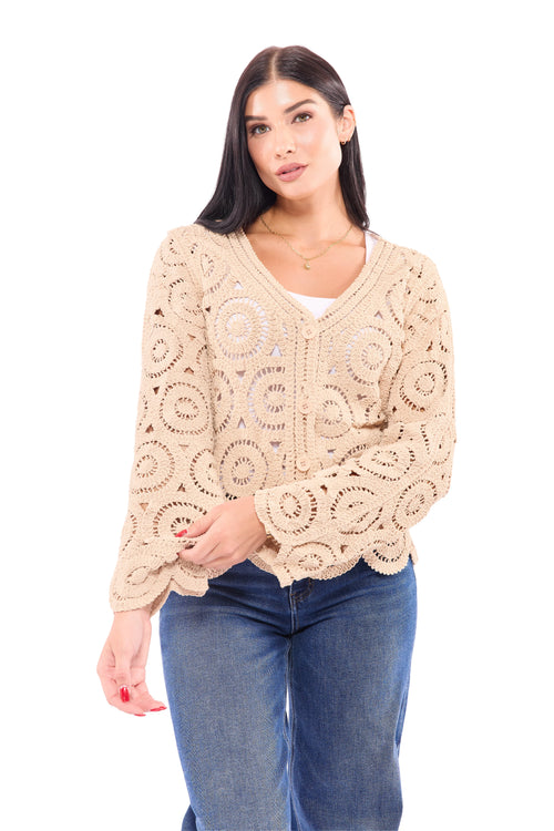 ALB Exclusive Women's Button Up Cardigan Knit Sweater