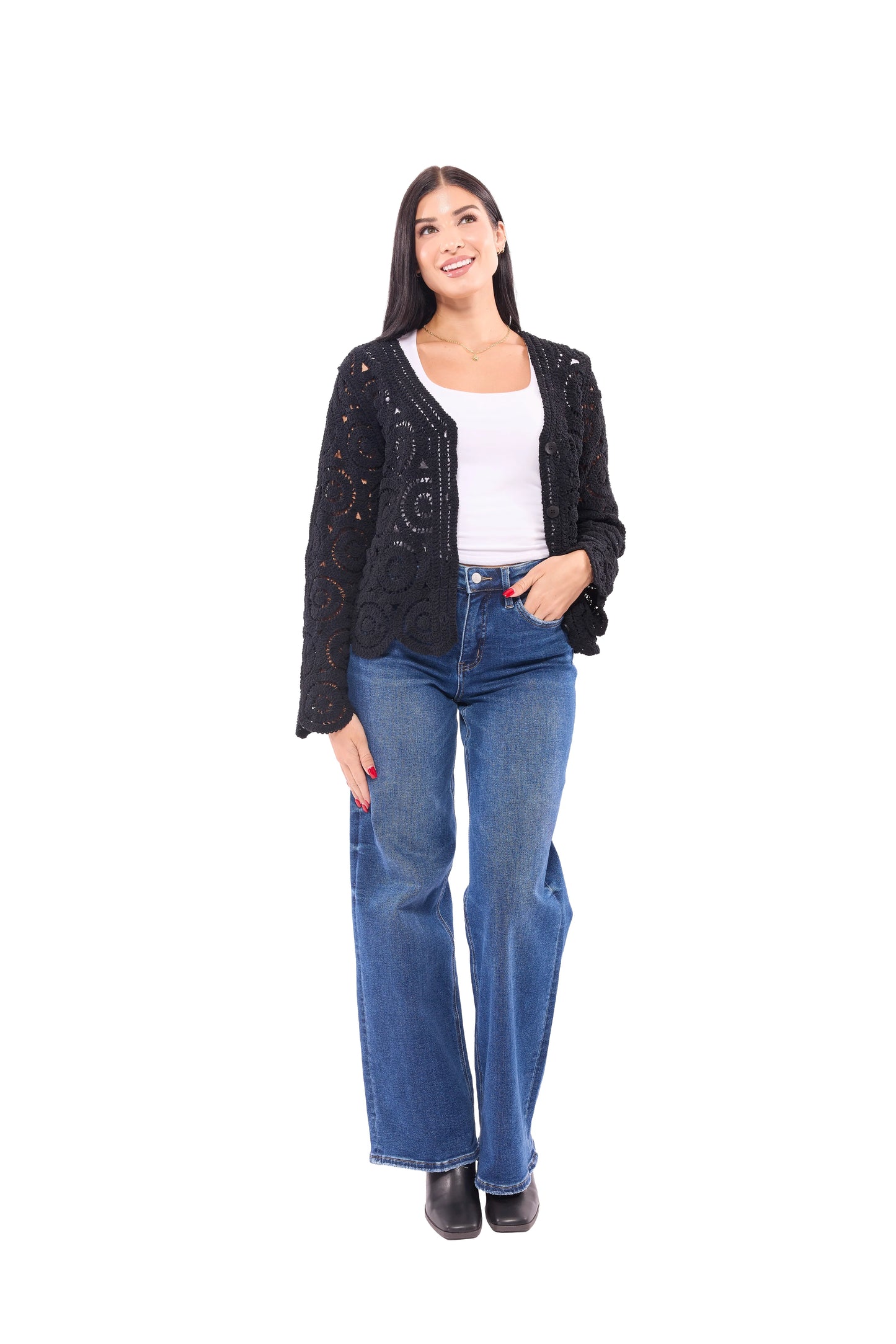 ALB Exclusive Women's Button Up Cardigan Knit Sweater