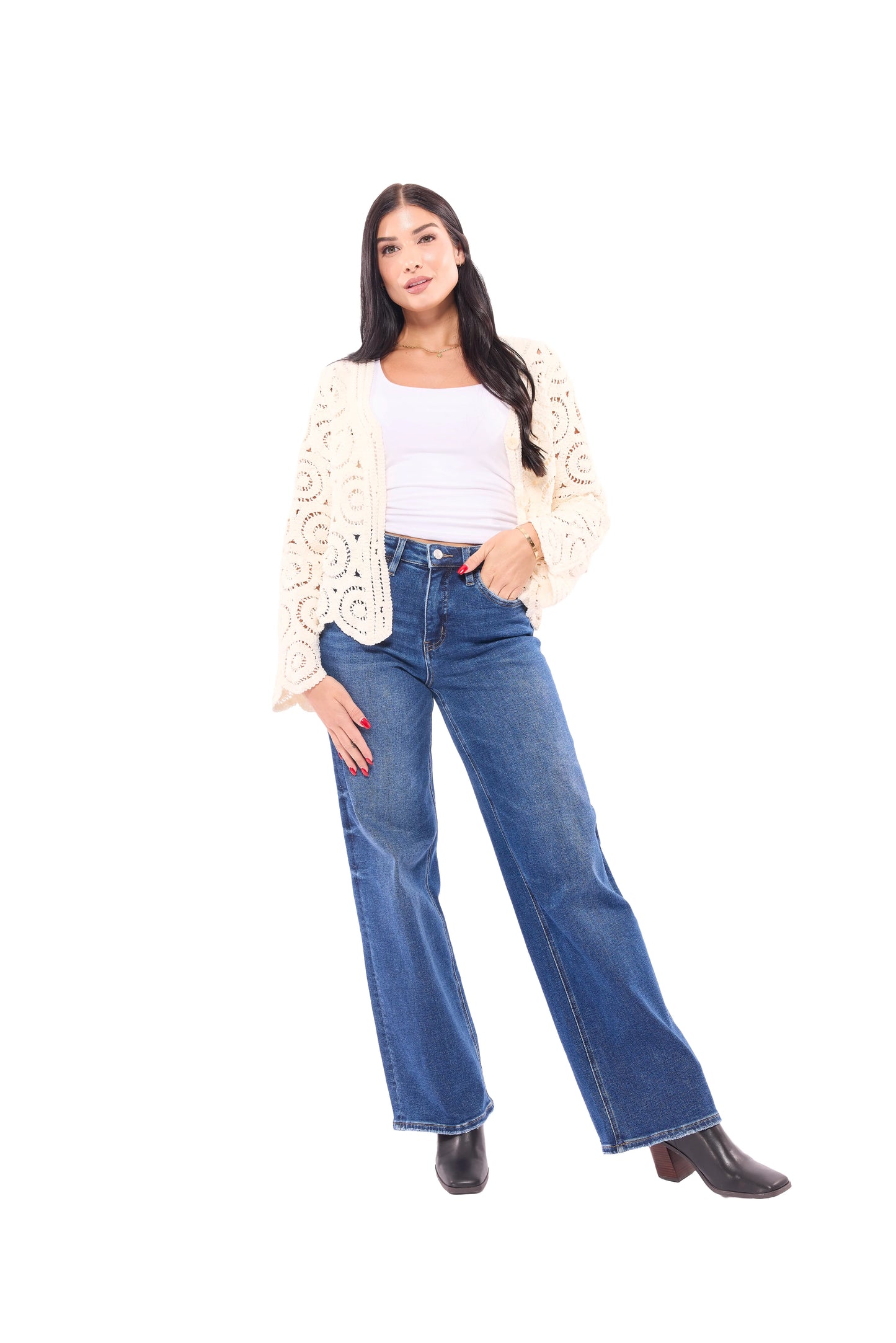 ALB Exclusive Women's Button Up Cardigan Knit Sweater