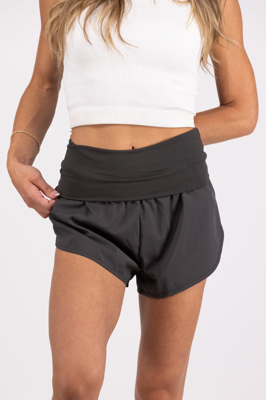 Every Step You Take Women's Sporty High Waisted Shorts
