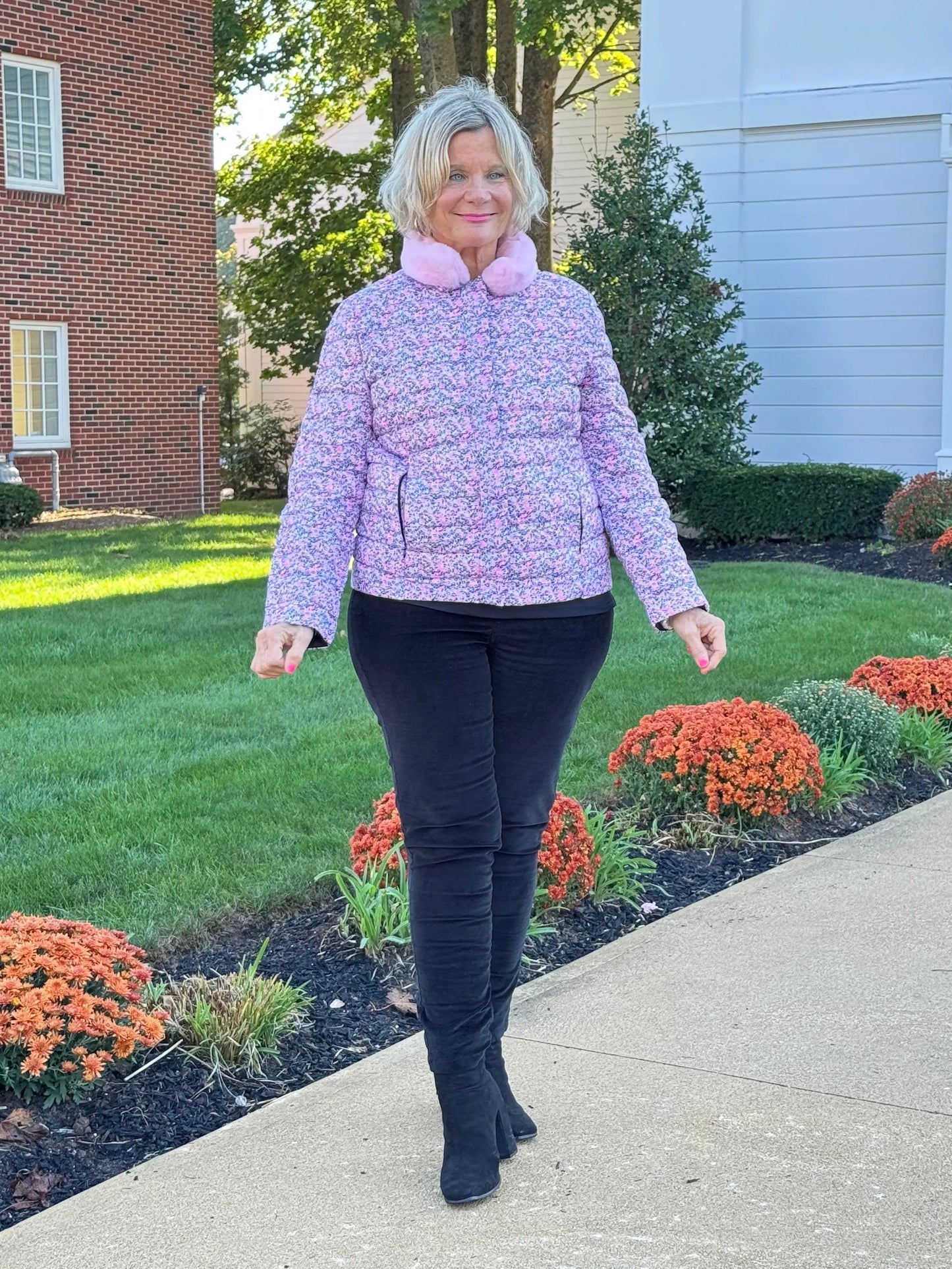 LULU-B PINK AUBREY FAUX FUR JACKET