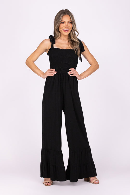 Invite Me Women's Tying Tank Straps Jumpsuit