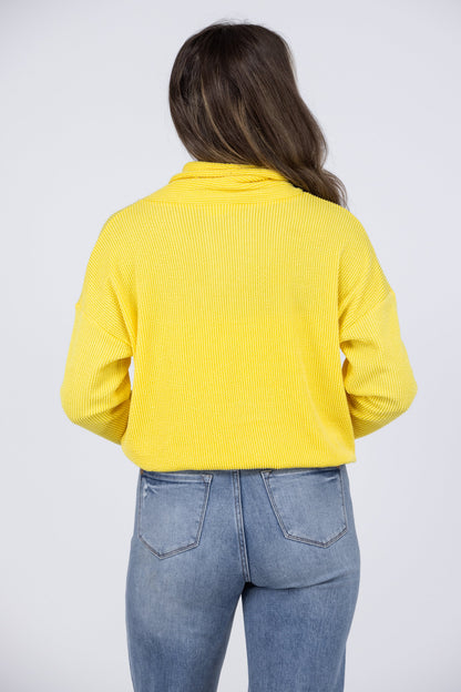 Will Be True Women's Textured Layering Long Sleeve Pullover Top