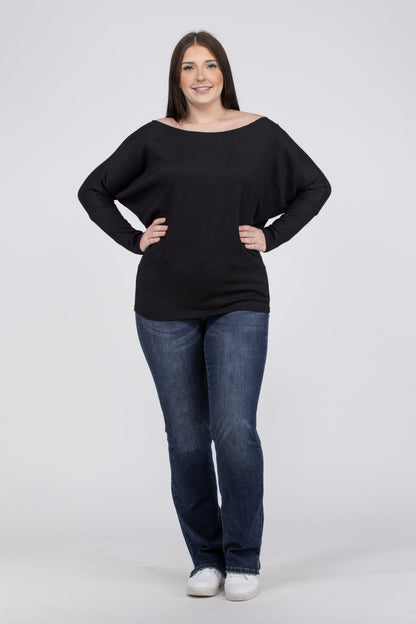 She's An Angel Women's Textured Knit Long Sleeve Top