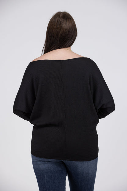 She's An Angel Women's Textured Knit Long Sleeve Top