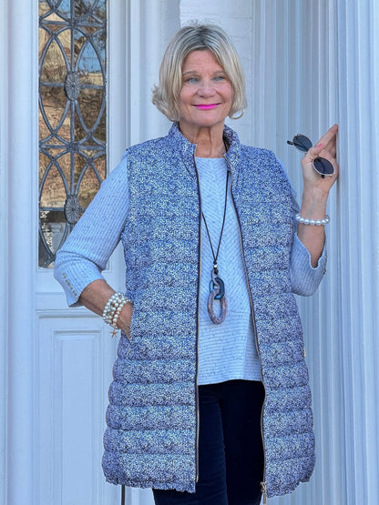 AUBREY BLUE PUFFER VEST