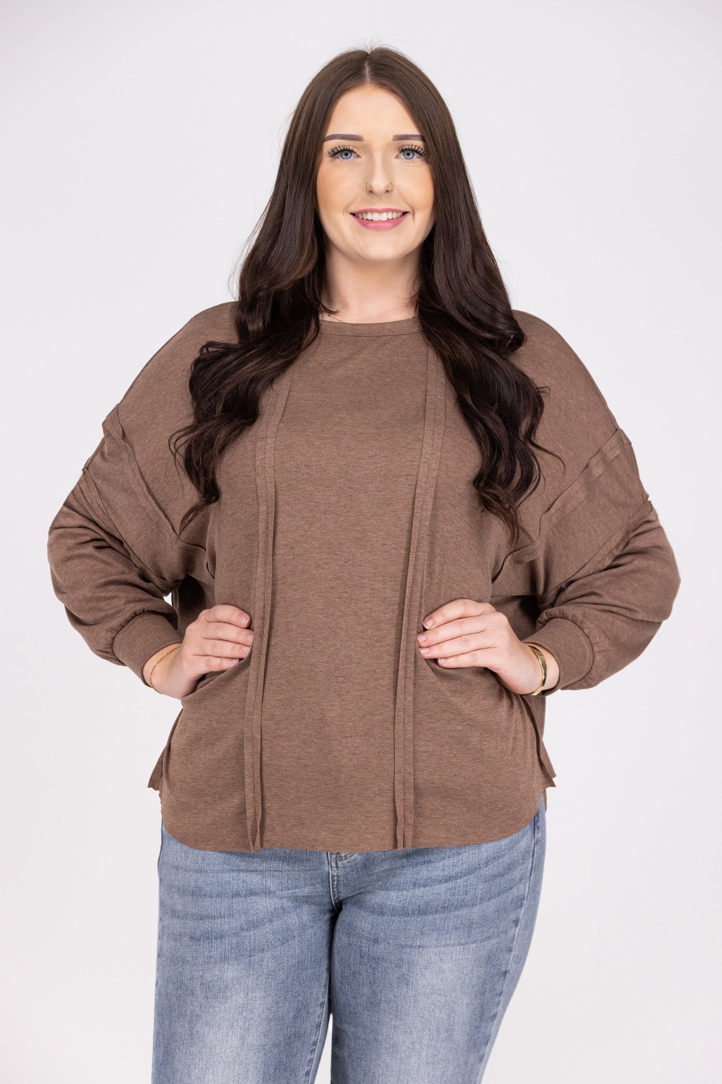 Orchard Day Women's Textured Long Sleeve Top