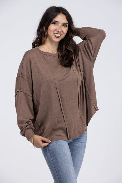 Orchard Day Women's Textured Long Sleeve Top