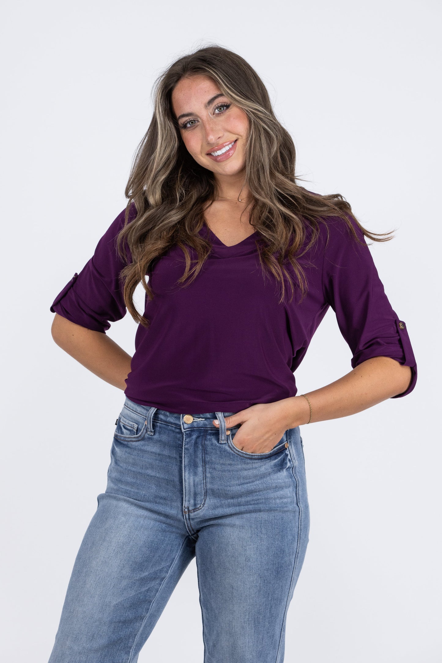 Easy Going Cutie Women's Flowy Long Sleeve  Top