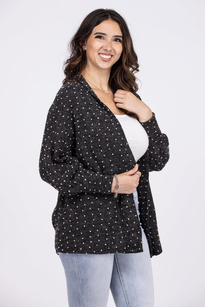 Like a Star in the Sky Women's Dotted Open Front Cardigan