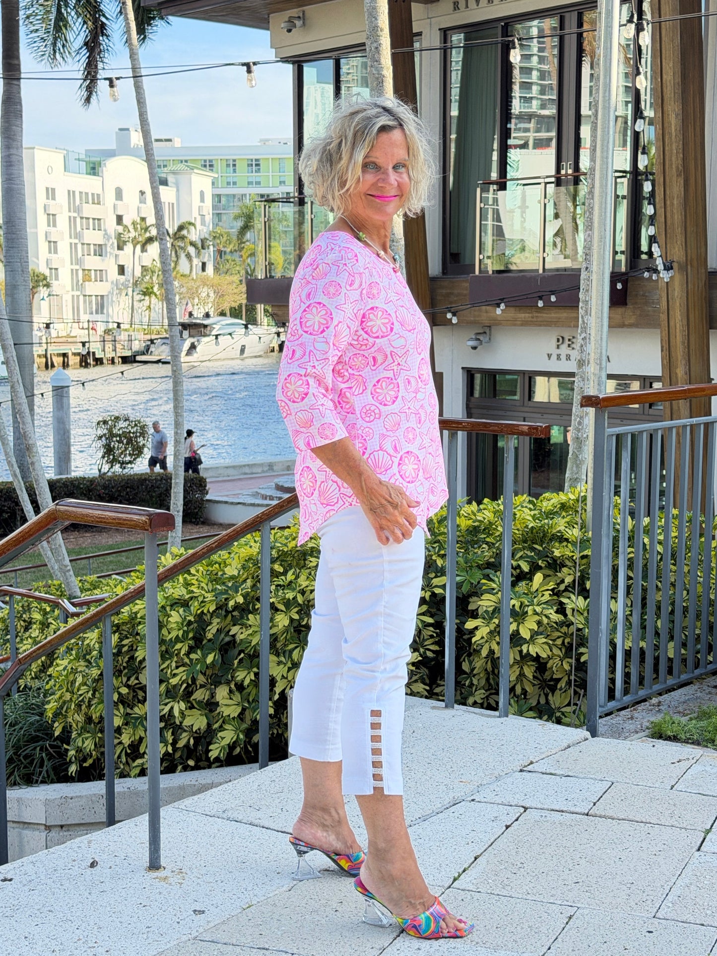 LULU B STARFISH HARBOR ASYMMETRIC TOP