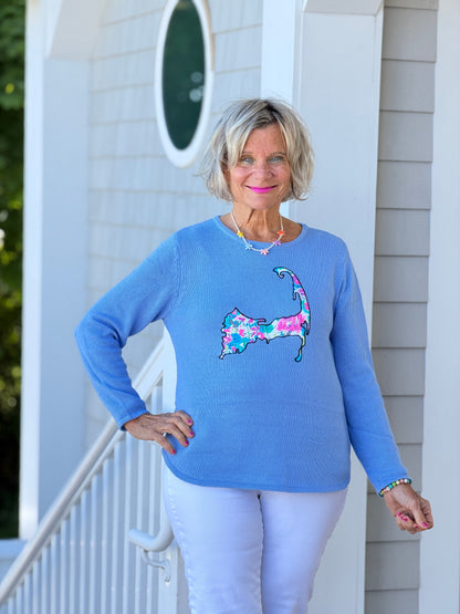BEACH CLUB PERRI CAPE COD MAP SWEATER