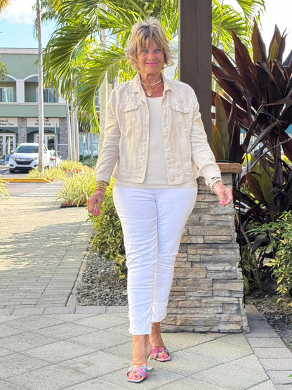 LULU B STONE LINEN JACKET
