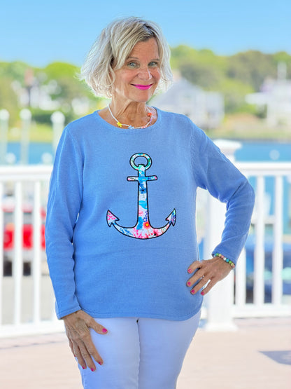 BEACH CLUB PERRI CAPE COD ANCHOR SWEATER