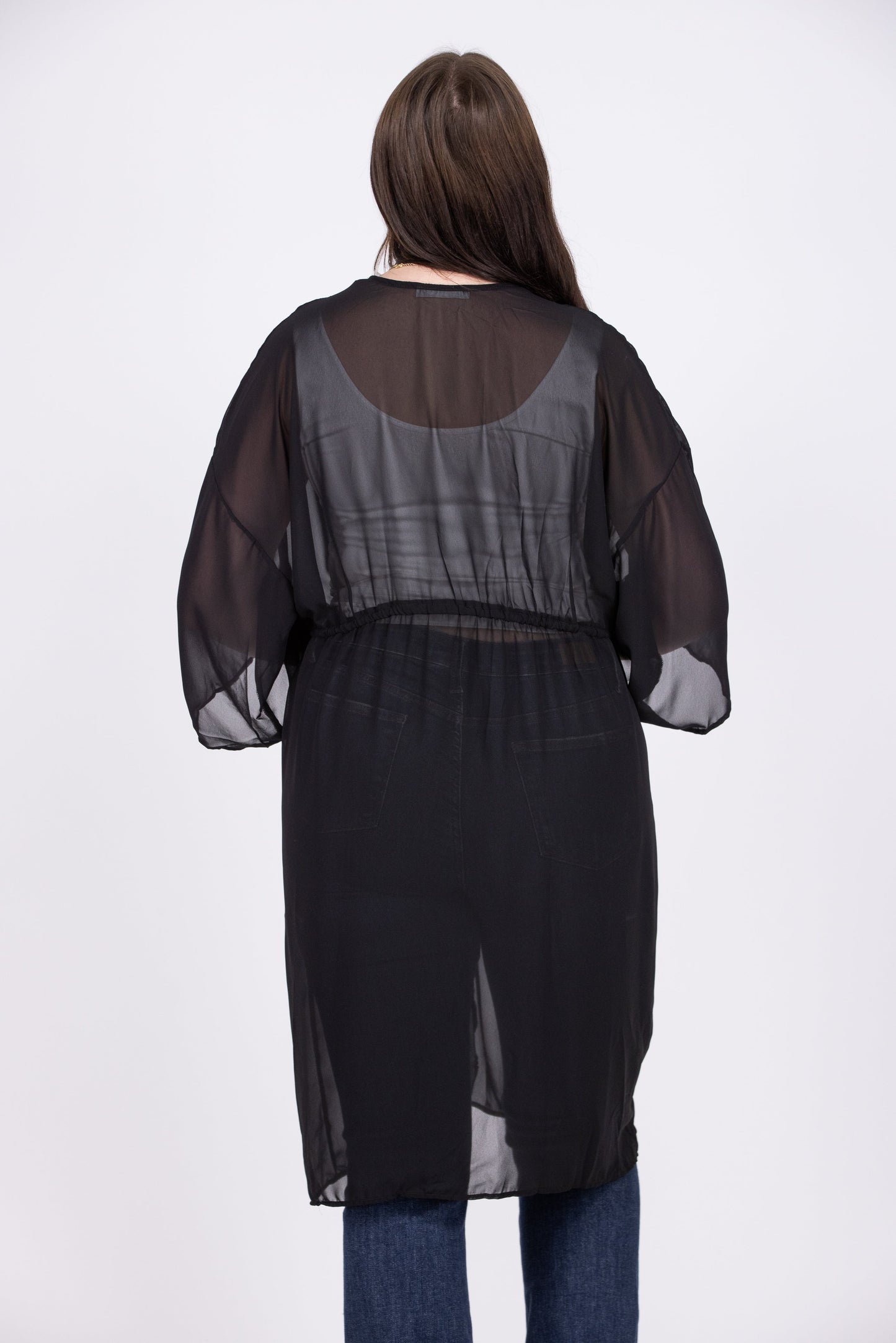 Make Me Feel Special Women's Sheer Front Tie Kimono