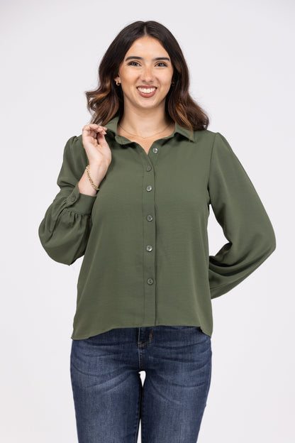 Lets Work It Women's Lightweight Button Down Top