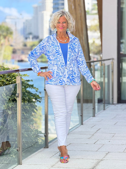 LULU B HIBISCUS COAST FULL ZIPPER