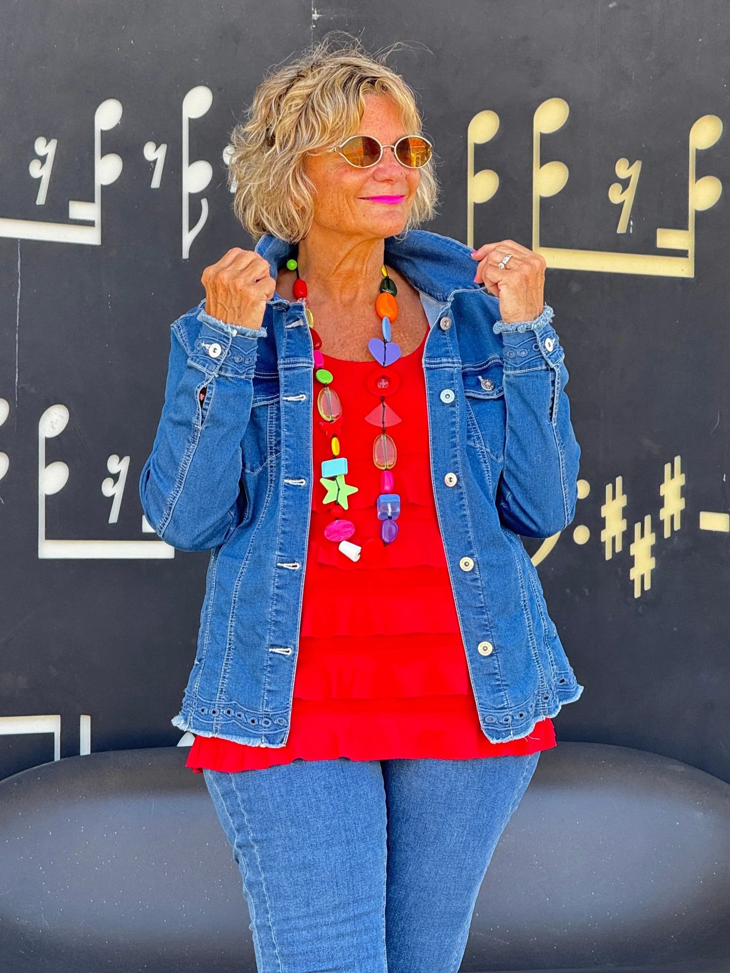 Ethyl Eyelet Elegance Jacket - Edison