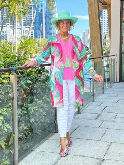 Ethyl Classic Long Length Cardi - KAMAS