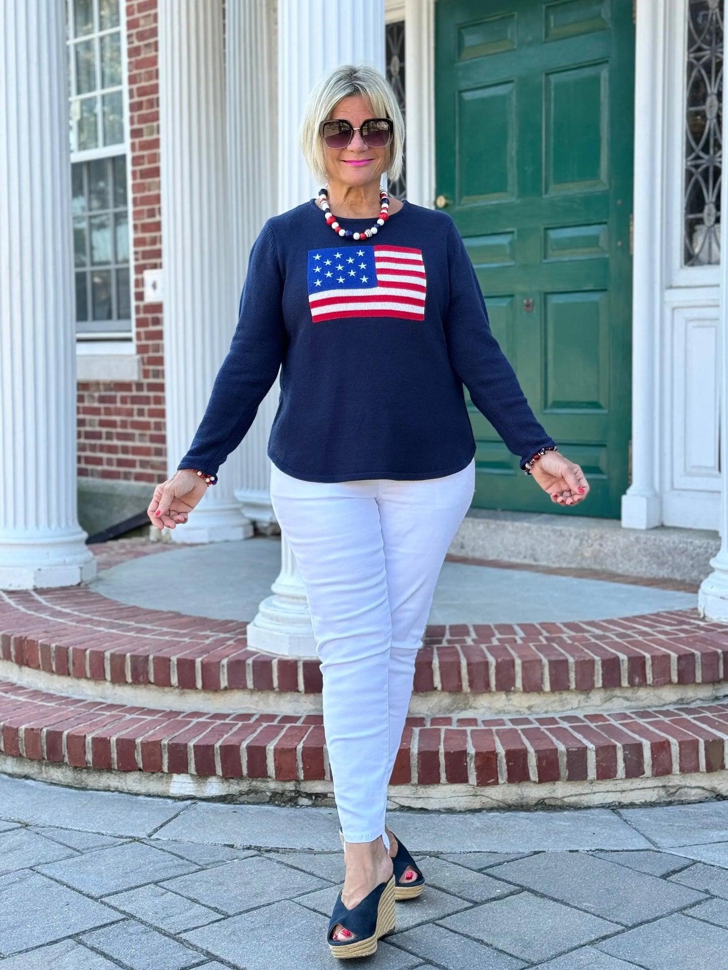 LULU-B NAVY FLAG SWEATER