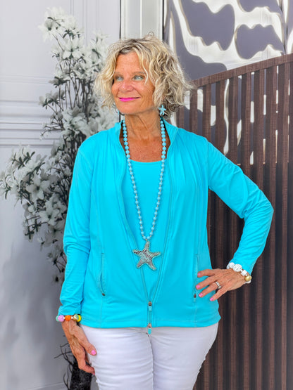 LULU-B AQUA FULL ZIPPER