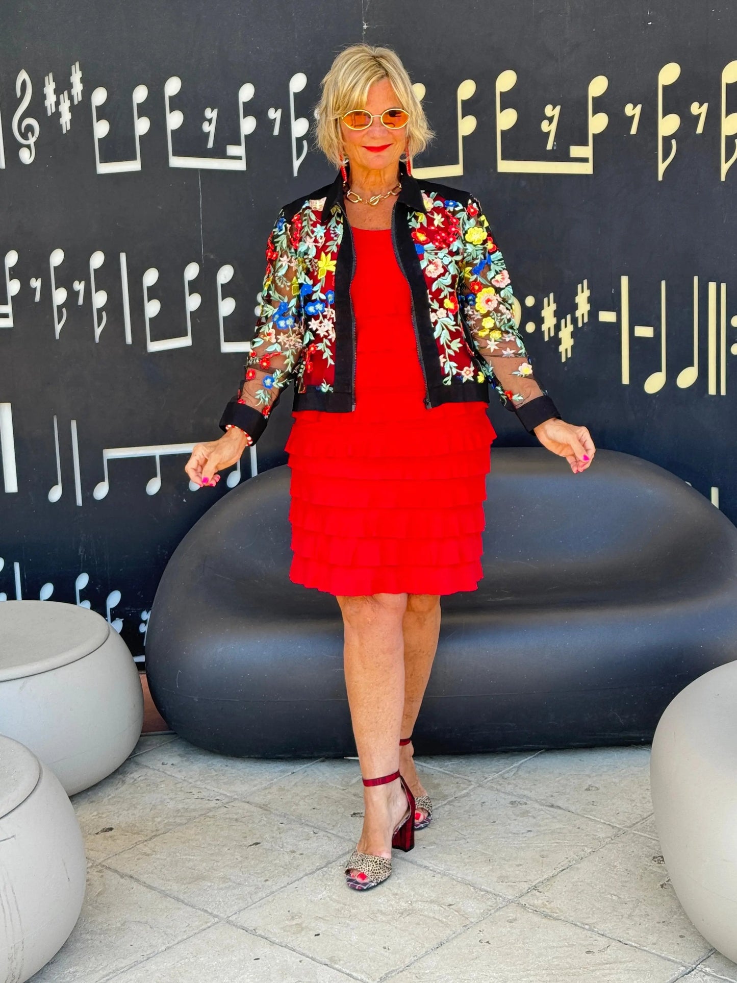 LULU-B RED CRIMSON CHA CHA DRESS