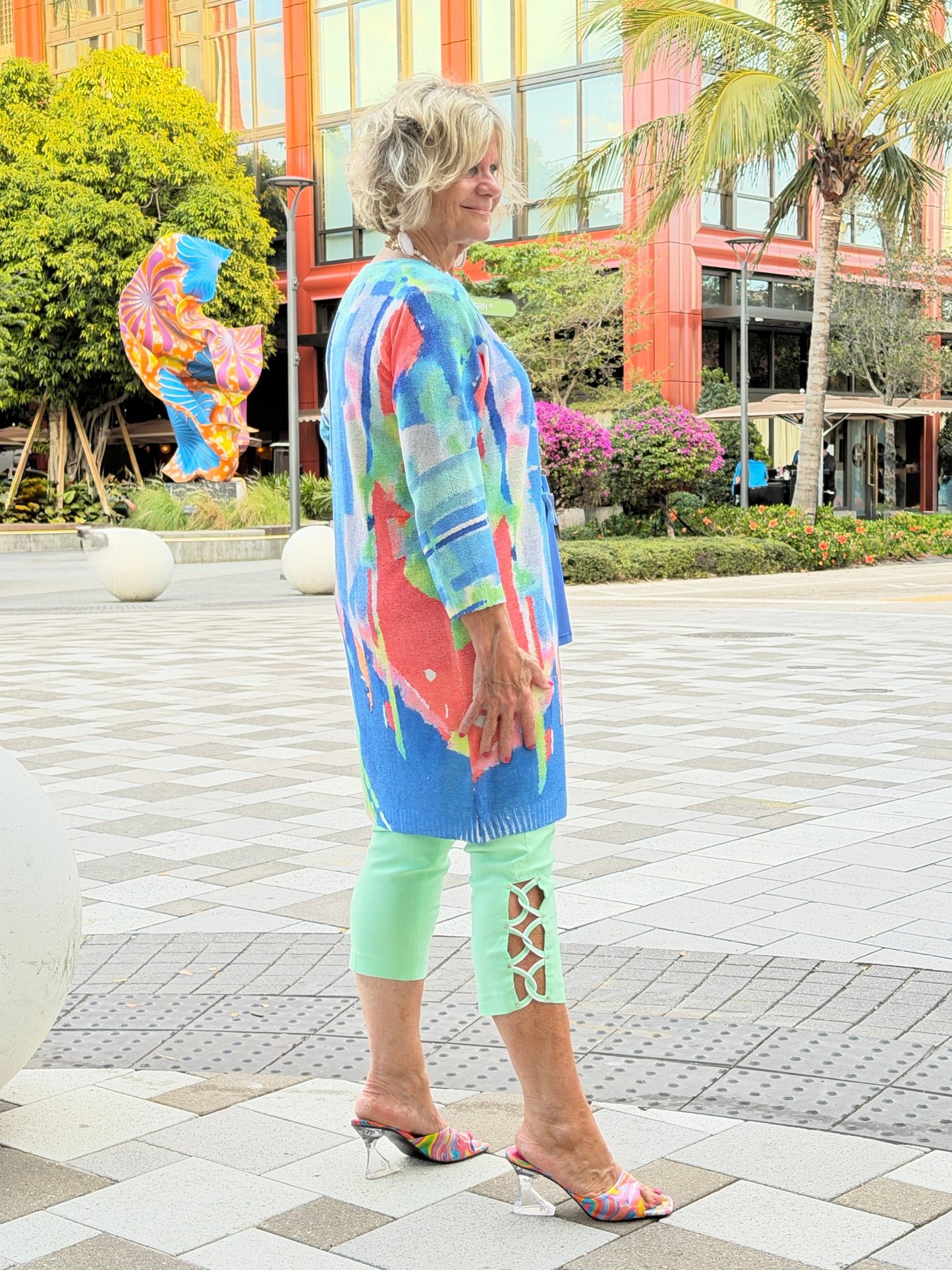 ETHYL OCEAN SPLASH CARDIGAN