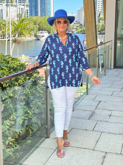 LULU B MIDNIGHT REEF TUNIC
