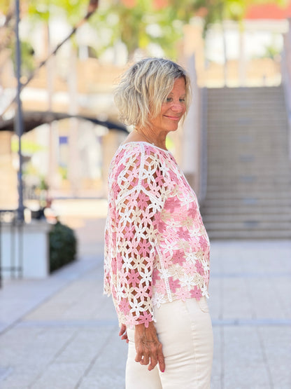Handcrafted Floral Crochet Top