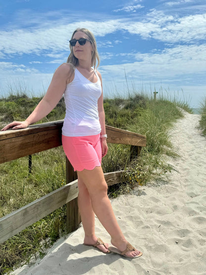 LULU-B CORAL SCALLOP SHORTS